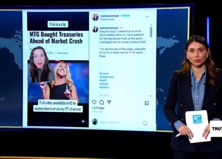 Did ultra MAGA loyalist, Marjorie Taylor Greene, cash in on Trump’s tariff announcements?