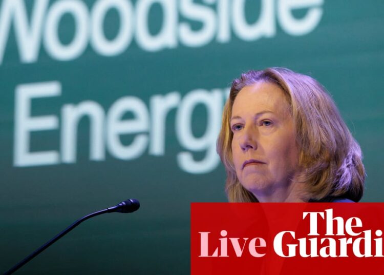 Australia news live: Woodside boss says young people ‘ideological’ on fossil fuels while ‘happily ordering from Temu’ | Australia news