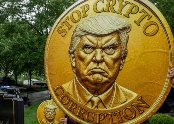 Investors descend on Trump’s golf club for $148m meme coin dinner amid protests | US News