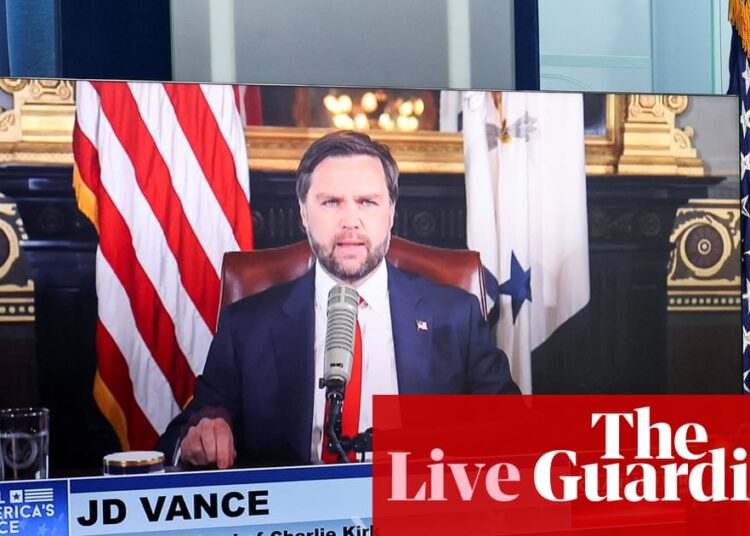 Vance urges people to go hard against anyone ‘justifying or celebrating’ Charlie Kirk’s killing – live | Charlie Kirk shooting