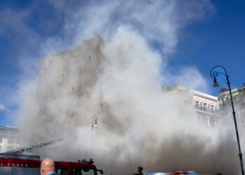 Rescuers Work To Reach Worker Trapped In Medieval Tower That Partially Collapsed In Rome