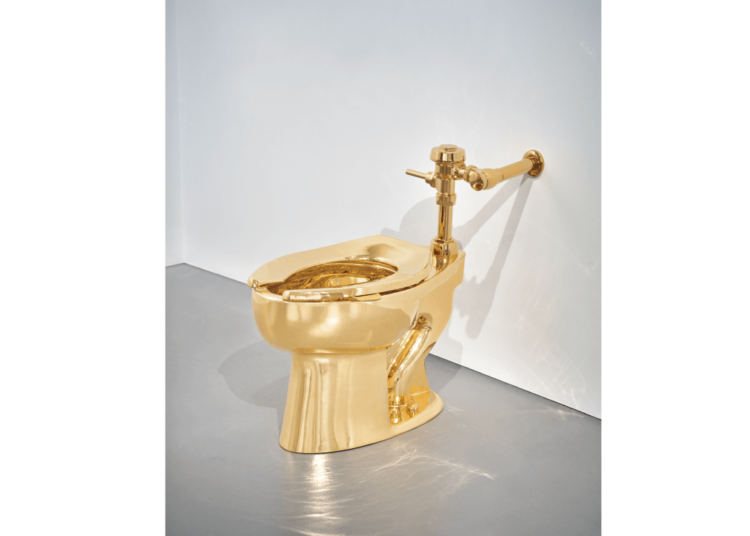 Cattelan’s Golden Toilet Sells for $12.1 M. at Sotheby’s