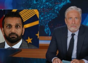 Jon Stewart Torches Kash Patel’s Boozy Olympics Party Moment