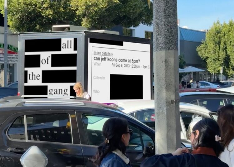 In LA? Watch Out For LED Truck with Art World’s Jeffrey Epstein Emails