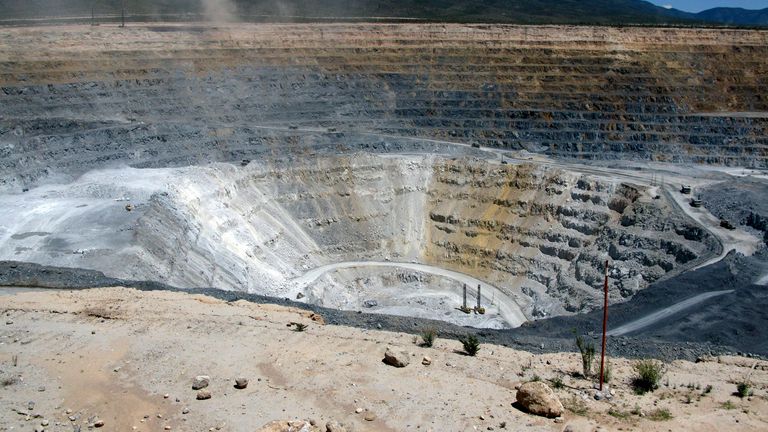 A view of the open pit gold mine of Goldcorp in Penasquito, Mexico. Pic: Reuters 