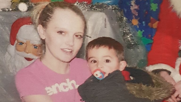 Jodie Sheeran with her son, Jayden 
