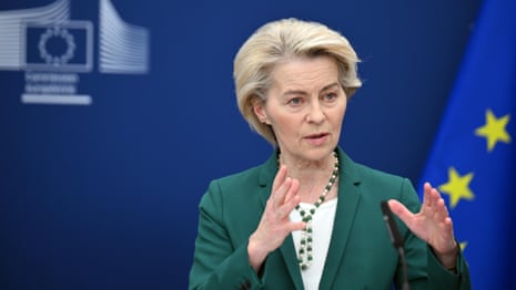 EU ready to talk to US about tariffs but prepared to defend interests, says von der Leyen – video