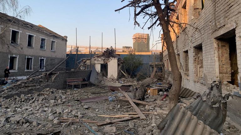 Ukraine - A view of the penal colony hit by a Russian air strike in Zaporizhzhia region, July 29, 2025. MANDATORY CREDIT - State Penitentiar