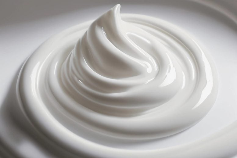 Swirling White Facial Cream Healing Gel