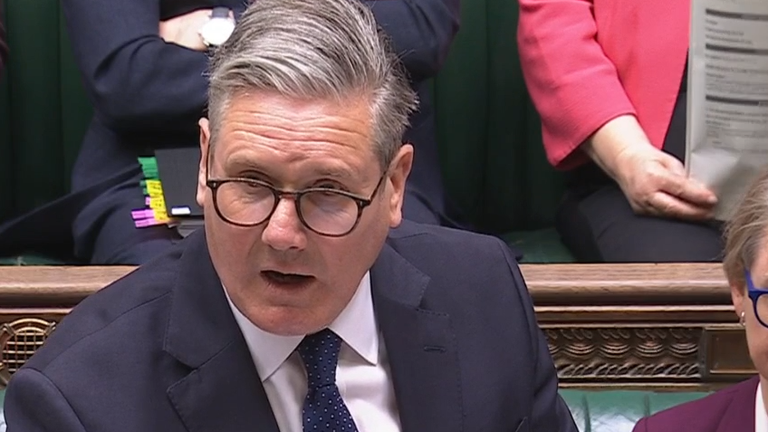 Keir Starmer at PMQs
