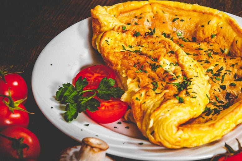 Omelette Eggs Tomato Herbs