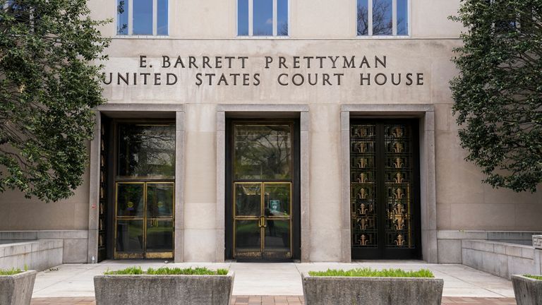 The US District Court for the District of Columbia building where the trial is taking place. Pic: Reuters