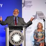 WASHINGTON, DC - JANUARY 25: Secretary of the Smithsonian Institution Lonnie Bunch speaks during an event to present first lady Jill Biden's Inauguration Day attire to the Smithsonian's First Ladies collection at the Smithsonian National Museum of American History on January 25, 2023 in Washington, DC. Presenting the first lady's inauguration attire at the Smithsonian is a tradition dating back to Helen Taft in 1912. (Photo by Drew Angerer/Getty Images)