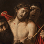 A painting of Jesus wearing a thorny crown.