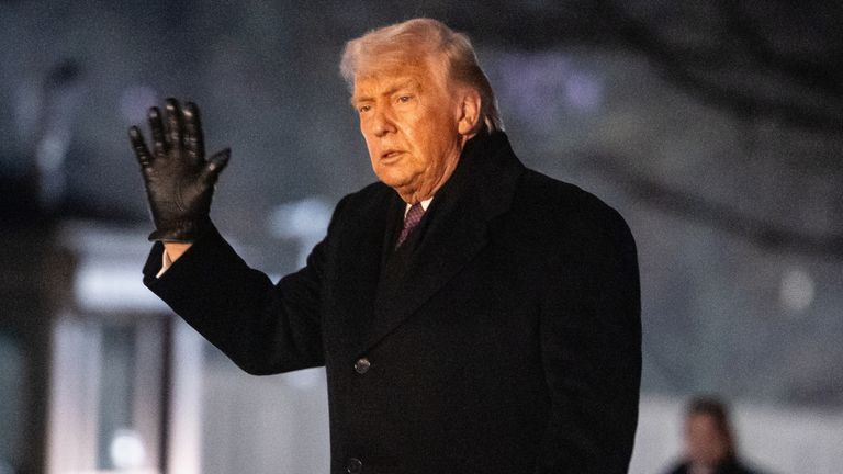 President Trump criticised the UK's policy. Pic: Francis Chung/POLITICO via AP