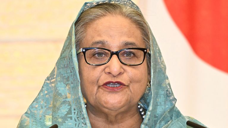Sheikh Hasina pictured in 2023.
Pic: AP/ Yomiuri Shimbun