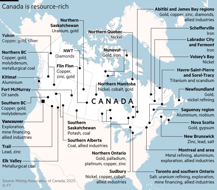 Mineral reserves in Canada
