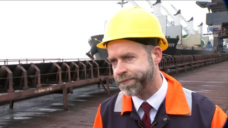 The Business Secretary spoke to Sky News in Immingham.