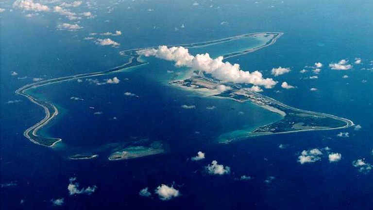 Diego Garcia is the site of a joint UK-US military base. Pic: PA