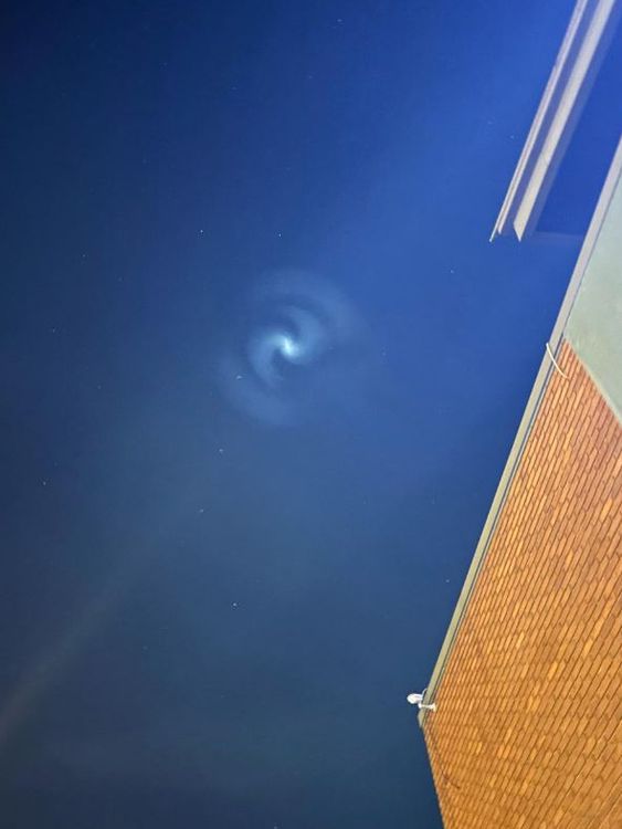 The swirl above Castleford in West Yorkshire. Pic: Jake Gill