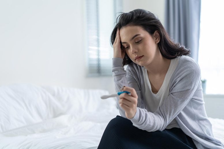 Young Woman Unplanned Pregnancy Positive Test