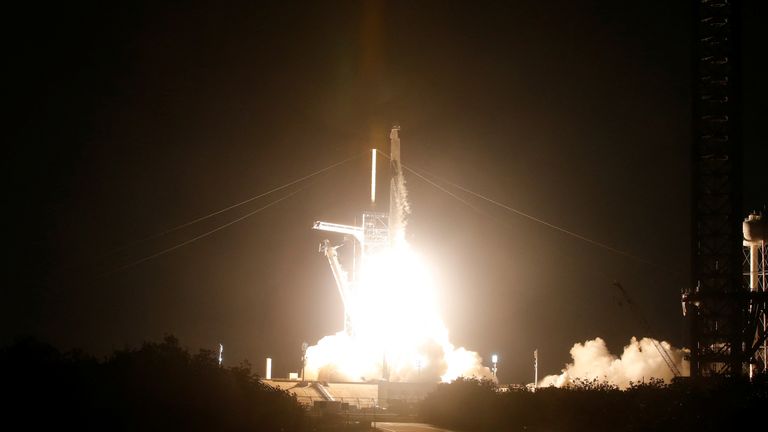 The mission launched from Kennedy Space Centre. Pic: Reuters