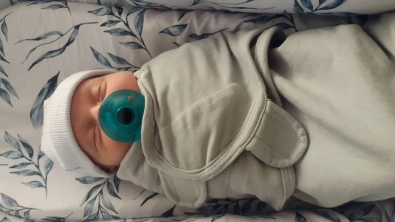 Thaddeus Daniel Pierce, born on 26 July 2025, developed from a more than 30 year old embryo. Pic: Lindsey Pierce/Rejoice Fertility Clinic