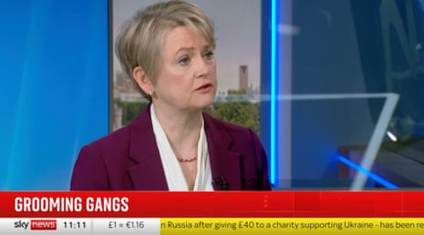 Yvette Cooper on Sky News this morning