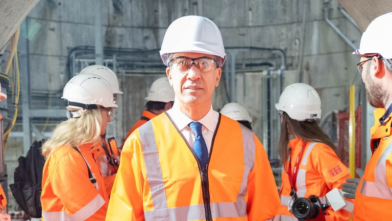 Ed Miliband during a visit to the London Power Tunnels earlier this month. Pic: PA