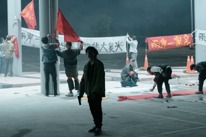 Taiwanese gangsters assist China’s invasion in a scene from the new Taiwanese drama ‘Zero Day’