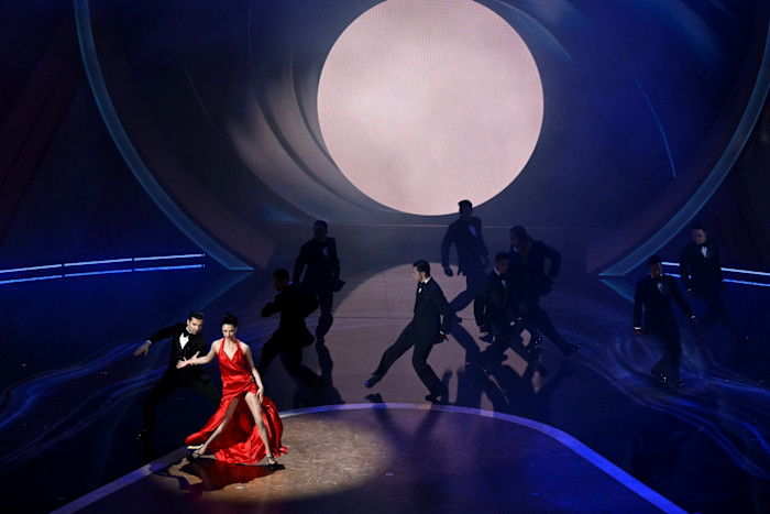 Margaret Qualley performs at the 97th Annual Academy Awards at the Dolby Theatre in Hollywood on March 2