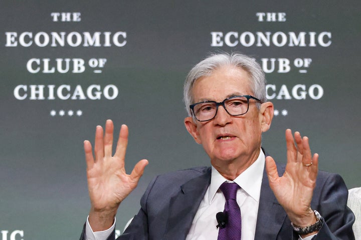 U.S. Federal Reserve Chair Jerome Powell speaks at the Economic Club of Chicago on Wednesday.