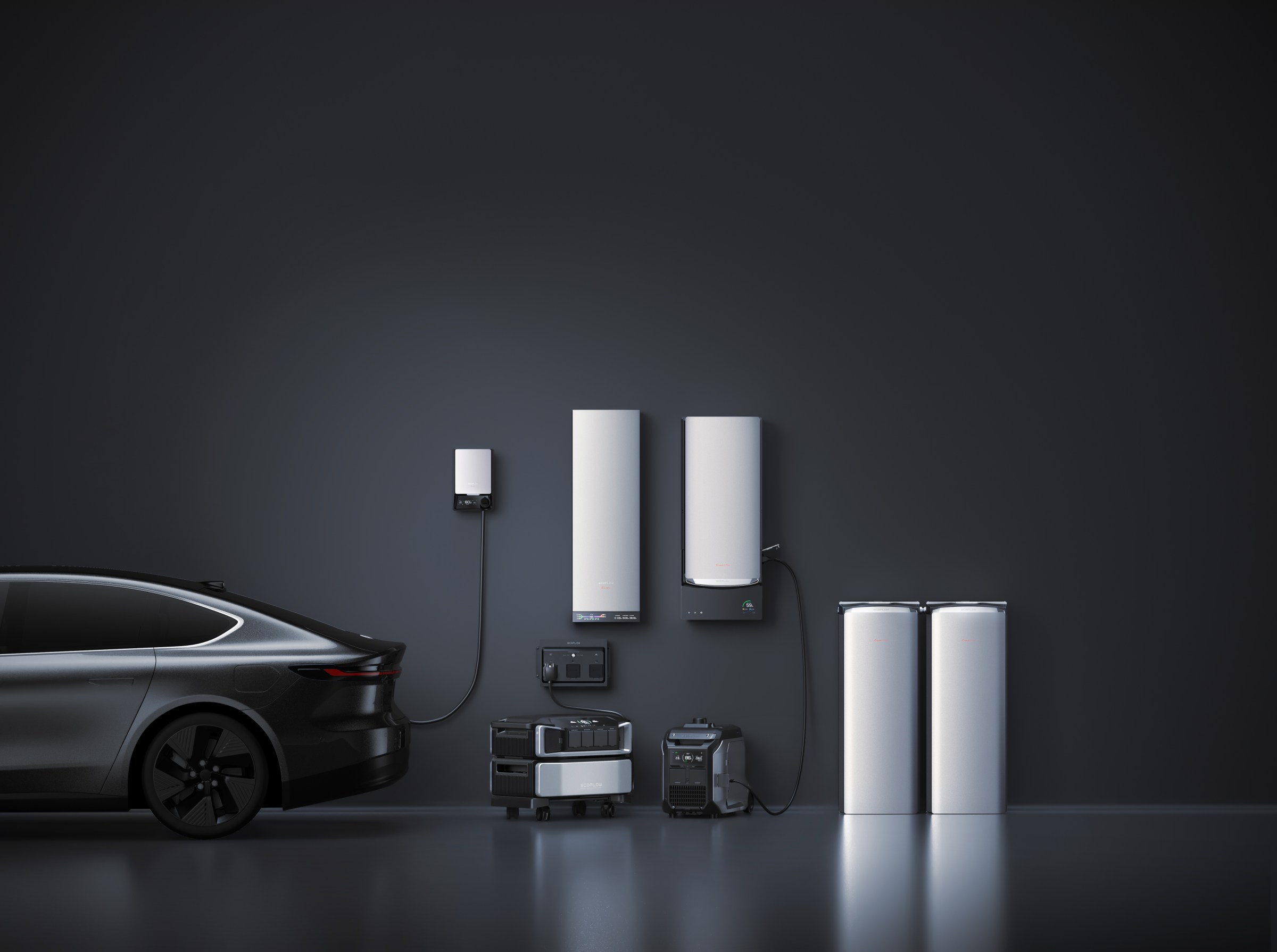 The Ocean Pro system can expand from batteries and an inverter, to include the Smart Home Panel, EcoFlow’s portable power station, a gas generator, and EcoFlow’s EV charger.
