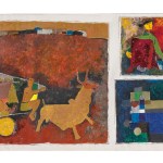 Maqbool Fida Husain's painting Untitled (Gram Yatra) set a new record for the artist and a Modern Indian artwork.