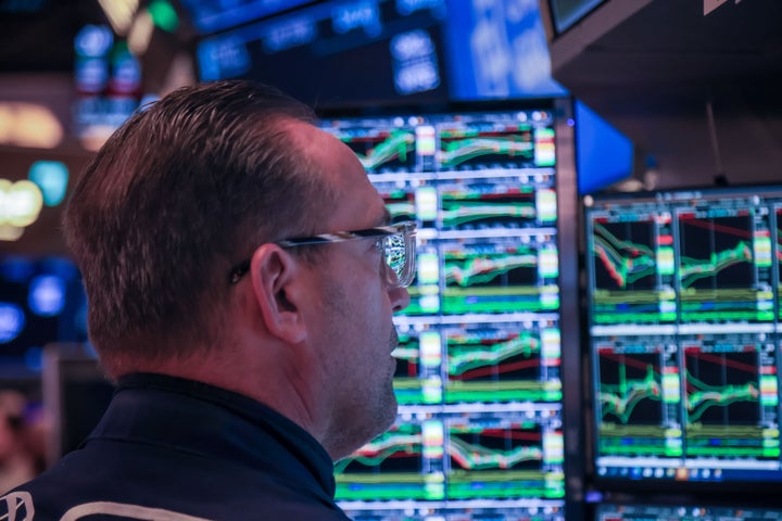 A trader works on the floor of the New York Stock Exchange (NYSE) in New York, US, on Tuesday, March 11, 2025. (Michael Nagle/Bloomberg via Getty Images)